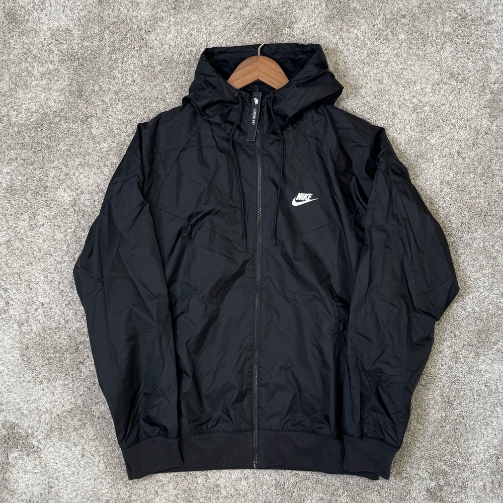 Nike Sportswear Loose Fit Black Windbreaker Jacket Large